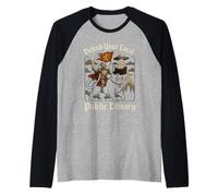 Difendi la Tua Biblioteca Locale Cavaliere Crociato Cat UFO Opera d'Arte Maglia con Maniche Raglan