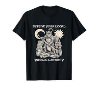 Difendi la Tua Biblioteca pubblica Locale Cat Knight Reader Bookworm Maglietta