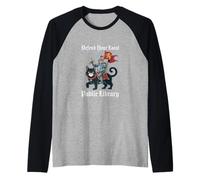 Difendi la Tua Biblioteca pubblica Locale Funny Knight Cat Maglia con Maniche Raglan