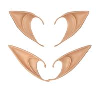 Diffaxy 2 paia di orecchie da elfo, orecchie da elfo, orecchie morbide in lattice, per bambini e adulti, feste, elfi, orecchie a punta, accessori per cosplay, maschera, feste in costume