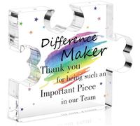 Difference Maker Bosses Day Regali per donne e uomini, placca acrilica per apprezzamento dei dipendenti, addio al boss day, addio pensionamento, regalo di ringraziamento per infermiere, colleghi