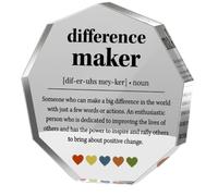 Difference Maker, regali di ringraziamento per il capo, migliore mamma, mentore, allenatore, capo, collega, insegnante, apprezzamento, citazione, creatore, casa, ufficio, scrivania, decorazione