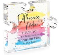 Difference Maker - Targa in acrilico con scritta in lingua inglese "Appreciation Thank You Coworker Employee Employee Coworker", insegnante, personale, mentore, allenatore, manager, ringraziamento