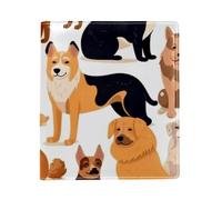 Different Dogs - Copertina per libro sostituibile, in pelle PU, riutilizzabile, adatta per notebook da 24,9 x 27,9 cm