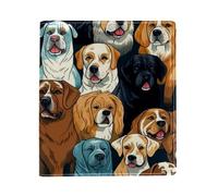 Different Dogs - Copertina per libro sostituibile, in pelle PU, riutilizzabile, adatta per notebook da 24,9 x 27,9 cm