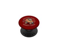 Different Minds Groovy Times - Pattino a rotelle retrò ADHD per autismo PopSockets PopGrip Adesivo