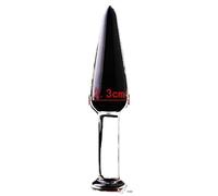 Different Types Medical Grade Crystal Transparent Glass Butt Plug Adult Pleasure Smooth Stick Anal Toys For Couple(E)