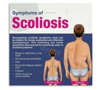 Different Types of Scoliosis Poster C Curve S Curve Visual Aid Wall Decor for Chiropractor Office Rehabilitation Room(Unframed,08x12inch(20x30cm))