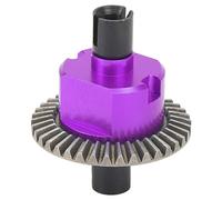 Differential Gear Set Professional Metal 38T Differential Gear Set for 94122 94123 94111 94188 1/10 RC Cars Premium Aluminium Alloy Steel 45x38mm (Purple)