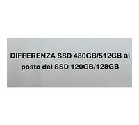 DIFFERENZA da PAGARE per ricevere il computer con SSD 480/512GB al posto del SSD