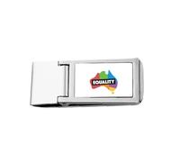 Differenza di genere Australian Rainbow Uguaglianza Sottile Fermasoldi Acciaio Titolare Tasca Portafoglio