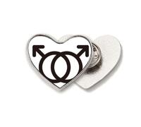 Differenza di genere Identificazione Maschio Uguaglianza Cuore Metallo Pin Spilla Clip Love