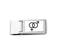 Differenza di genere uguaglianza tra uomini donne arcobaleno sottile fermasoldi in acciaio inox titolare tasca portafoglio