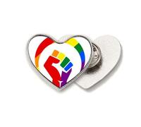 Differenze di genere intorno arcobaleno uguaglianza cuore metallo pin spilla clip amore