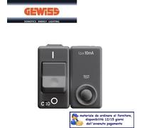 DIFFERENZIALE MAGNETOTERMICO AUTOMATICO 1P+N 10A GEWISS SYSTEM BLACK GW21438