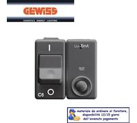 DIFFERENZIALE MAGNETOTERMICO AUTOMATICO 1P+N 6A 30MA GEWISS SYSTEM BLACK GW21448