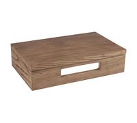 Differnz Lavabo in legno di quercia 40 x 25 x 10 cm, mobile per lavabo galleggiante, mensola da parete bagno senza foro per rubinetto, mensola da parete con foro per asciugamano