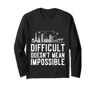 Difficile Non Significa Impossibile Motivazionale ispiratore Maglia a Manica