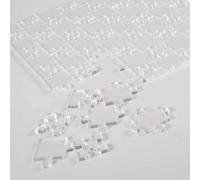 Difficile Set di sensoriale acrilico - Set Cervello di Jigsaw Clear Premium, Blocco Trasparente Riutilizzabile | Kit di Attività in Aula Cooperativa Strumento di partic