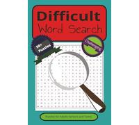 Difficult Word Search Puzzle Book: Word search with Easy to Read Print about Difficult, Challenging, Mind bending Words and more | 6x9 inches, 110 ... Gift for Vacations, Holidays and Free Times.
