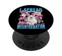 Diffondere disinformazione divertente Bootleg Cat PopSockets PopGrip Adesivo