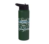 Diffondere gentilezza come fiocchi di neve Insegnante Snow Day Inverno Stainless Steel Insulated Water Bottle