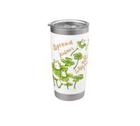 Diffondere gentilezza come fiori selvatici Bunny illustrazione Bicchiere termico in acciaio inox doppia parete