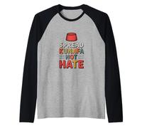 Diffondere Kunafa Non Odio Divertente Detto Pun Maglia con Maniche Raglan