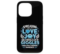 Diffondere la gioia dell"amore Un sacco di Giggles Sindrome di Angelman Custodia per iPhone 13 Pro