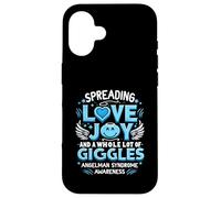 Diffondere la gioia dell"amore Un sacco di Giggles Sindrome di Angelman Custodia per iPhone 16
