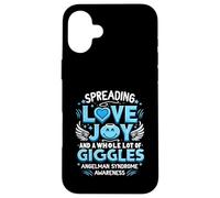 Diffondere la gioia dell"amore Un sacco di Giggles Sindrome di Angelman Custodia per iPhone 16 Plus