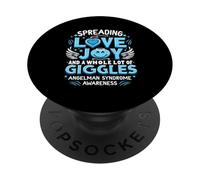 Diffondere la gioia dell"amore Un sacco di Giggles Sindrome di Angelman PopSockets PopGrip Adesivo