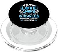 Diffondere la gioia dell"amore Un sacco di Giggles Sindrome di Angelman PopSockets PopGrip per MagSafe