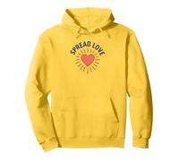 Diffondere L'Amore: Cuore ispiratore per la gentilezza Felpa con Cappuccio, Unisex per Adulti, Limone, M