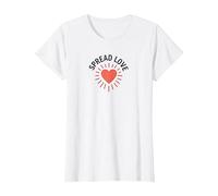 Diffondere L'Amore: Cuore ispiratore per la gentilezza Maglietta, Donna, Bianco, XL