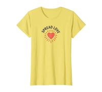 Diffondere L'Amore: Cuore ispiratore per la gentilezza Maglietta, Donna, Limone, XS
