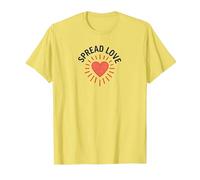 Diffondere L'Amore: Cuore ispiratore per la gentilezza Maglietta, Uomo, Limone, XL