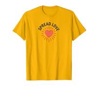 Diffondere L'Amore: Cuore ispiratore per la gentilezza Maglietta, Uomo, Oro Brillante, 3XL
