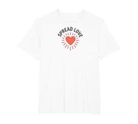 Diffondere L'Amore: Cuore ispiratore per la gentilezza Maglietta, Uomo Taglie Grandi, Bianco, 4X Tall