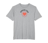Diffondere L'Amore: Cuore ispiratore per la gentilezza Maglietta, Uomo Taglie Grandi, Grigio Melange, 2X Tall