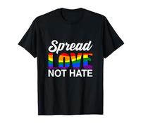 Diffondere l'amore non odiare LGBTQ Rainbow Gay Pride Maglietta