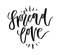 diffondere lettere d'amore Adesivi murali 54.6x57.2cm Dotato di kit di pellicola di trasferimento Nero