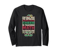 Diffondere Natale allegria insegna Matematica Insegnante Maglia a Manica