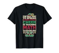 Diffondere Natale allegria insegna Matematica Insegnante Maglietta