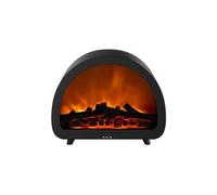 Diffusore 3D per camino, con illuminazione ambientale a 7 colori, serbatoio dell'acqua da 200 ml e telecomando per camera da letto, soggiorno e ufficio (nero)