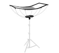 Diffusore a conchiglia curvo a forma di U con supporto e borsa per il trasporto, 4 in 1 nero/bianco/argento/oro per riprese video e ritratti in studio (154,9 x 61 cm)