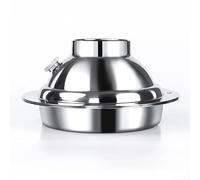 Diffusore a sfera in acciaio inossidabile 160 mm sfiato regolabile per condotti cappe ventilatori - Beccuccio girevole 14 x 14 x 8 cm (acciaio inossidabile 150/160)