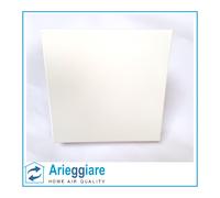 Diffusore aria quadrato a schermo piatto verniciato bianco per impianti aria