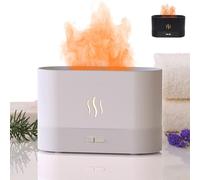 DIFFUSORE AROMA AMBIENTI UMIDIFICATORE A FIAMMA LED OLI ESSENZIALI AROMATERAPIA