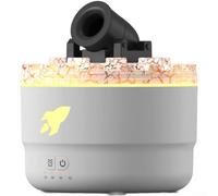 Diffusore Aromi Design Vulcanico Lucine Colorate Timer(White USB Model) | per nebbia fredda , per vulcano, luci gradienti colorate, timer 3 impostazioni, silenzioso 36dB